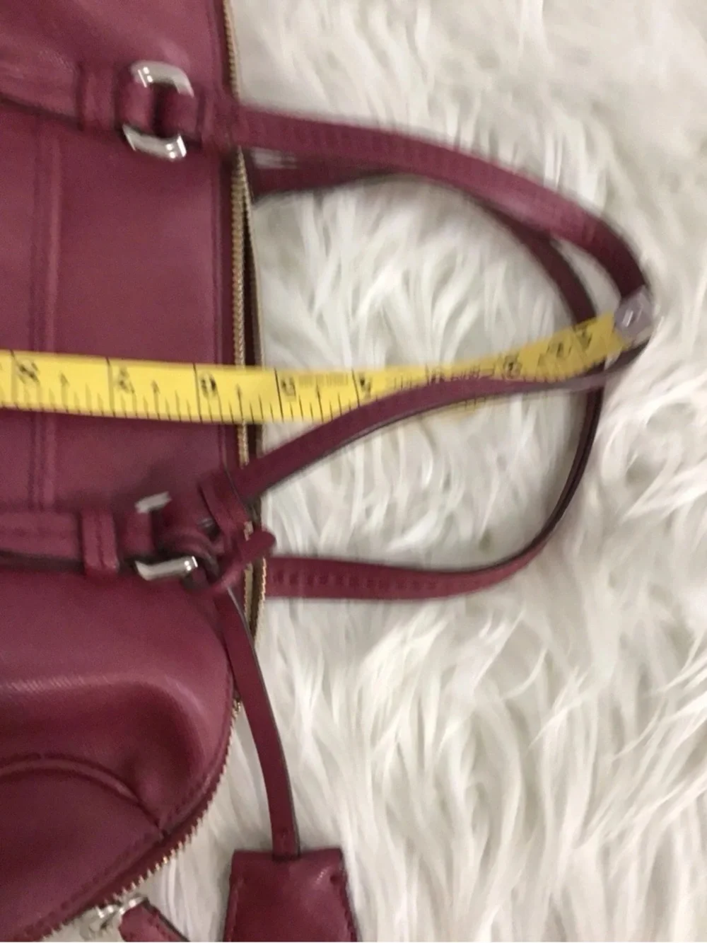 Coach Peyton Leather Nancy Satchel Purse Dusty Rose